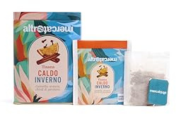 ALTROMERCATO – Tisana Caldo Inverno in lattina – Mix di spezie e frutti selezionati da filiere etiche del commercio equo e solidale – Cofanetto regalo elegante e riutilizzabile – 15 filtri - 30 g