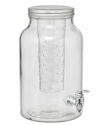 Paris Prix Secret de Gourmet - Distributeur de Boisson en Verre Fuzy 6L Transparent