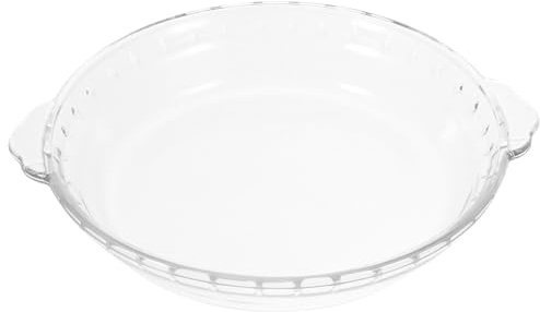 TOPPERFUN Plat à Tarte en Verre 20 Cm Transparent Résistant la Chaleur Compatible Micro-ondes Cuisson et Service Cuisson Maison