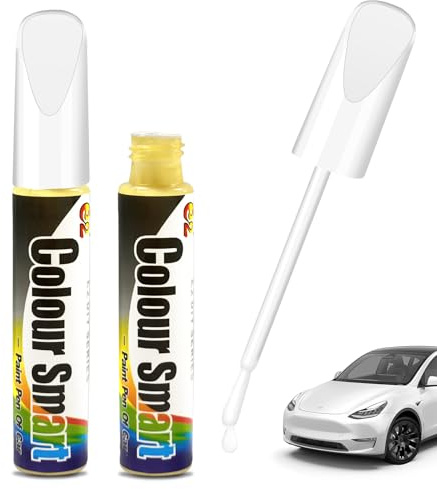 Bellanova Lackstift Auto 12 ml × 2 Weiß Glänzend | Für Kleine Kratzer und Steinschläge an Autolack, Türen, Stoßstangen und Felgen