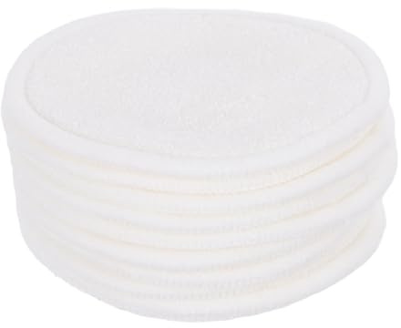 Hemobllo Dischetti di Cotone Riutilizzabili Compatti e Portatili 10 Pezzi 8 Cm per Pulizia del Viso e Rimozione Trucco, Morbidi in Cotone per Tutti i Tipi di Pelle