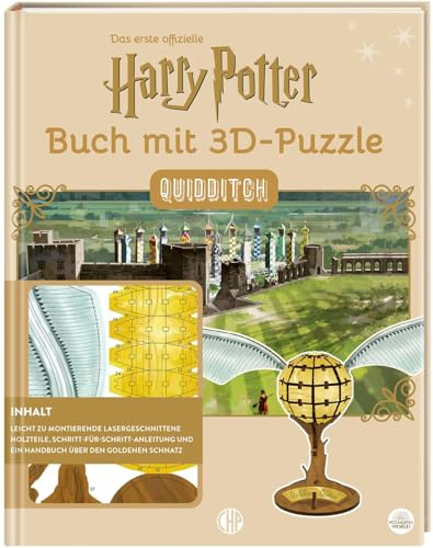 Harry Potter - Quidditch - Das offizielle Buch mit 3D-Puzzle Fan-Art: Buch mit hochwertigem Harry Potter Schnatz-Figuren-Holzbau-Set