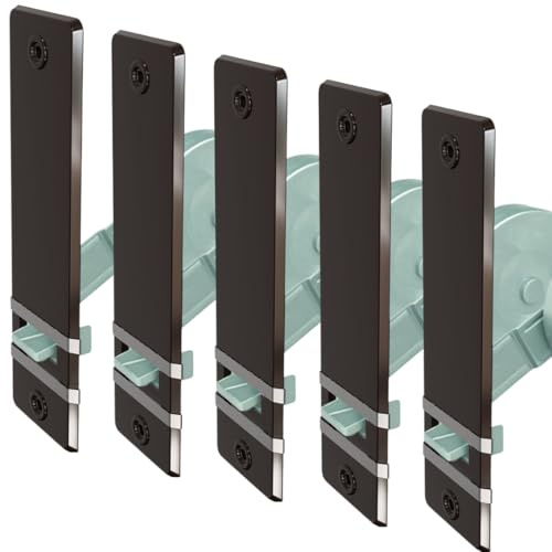 markiso® 5 Stück Rolladen Gurtwickler unterputz Farbe Braun, Rollladen Aufwickler Lochabstand 160mm für Maxigurte bis 23mm, Einlassgurtwickler inkl. 10 Abdeckungen