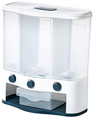 U/D Distributeur de céréales mural pour céréales, riz, conteneur alimentaire (vert)