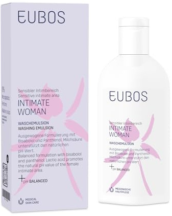 EUBOS INTIMATE WOMAN | Waschemulsion | Sanfte Intimpflege für tägliche Frische | Unterstützt den natürlichen pH-Wert | Für den weiblichen Intimbereich | Unparfümiert | 200ml