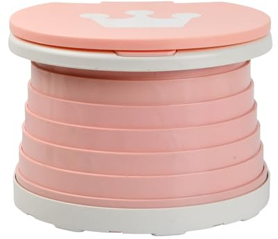 volumoon Inodoro Plegable para Niños, Asiento Inodoro, Asiento de Iinodoro Portátil, Vater Para Niños, Inodoro Portátil Niña, Asiento de Iportátil, Orinal de Viaje, WC Portátil Niños Niña (rosa)