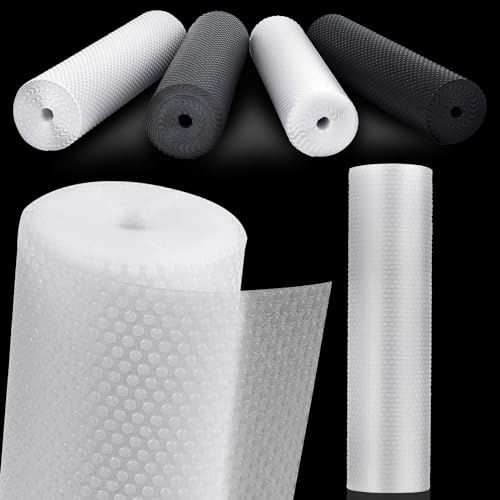 MooiFun Schubladenmatte, Nicht Klebende Küchenschubladenmatten, Antirutschmatte Wasserdichtem Matte Kühlschrankauskleidungen (Transparent/60cm x 610cm)