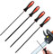 Tenbrachian 4 Pcs Limas de Motosierra, Afilador Cadena Motosierra, Lima Afilar Motosierra para Afilado de Motosierra, Afilador de Cadena Motosierra, Lima de Motosierra con Mango (3,2/4,0/4,8/5,5 mm)