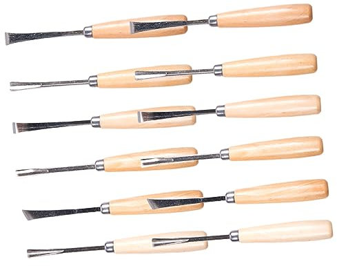 LALAFINA 12 Pièces Ciseaux à Sculpter sur Bois Ciseau à Bois Professionnel pour Débutants et Artisans en Sculpture