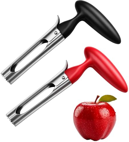 2-Pack Corer Remover, Corer Tool for Fruits and Vegetables, Ergonomic Kitchen Gadget for Preparing Salads and Juices, 18 cm x 9.5 cm