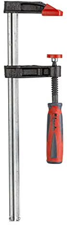 kwb Forza di vite Profi di con maniglia a 2 componenti 50x250, larghezza di serraggio 250 mm, profondità di serraggio 50 mm, mascelle di serraggio in acciaio fuso, cacciavite con profilo cavo