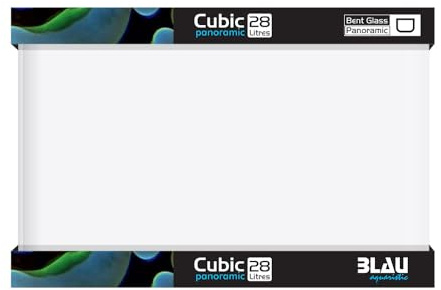 Blau Aquaristic Cubic Panoramic 40 x 25 x 28 cm, 28 Liter, 6300 g