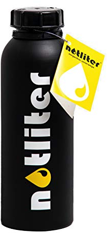 notliter Benzinkanister | Schwarz Matt Brennstoffflasche | 1,25 Liter | Benzin, Diesel, Wasser etc. | Führerschein bestanden Geschenk | Auto Motorrad Geschenk | Biker Gefahrgutflasche Benzinkanister