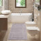 SOANNY Tappeto da Bagno Grigio Grande in Microfibra Morbida, Retro Antiscivolo e Assorbente, Ispessito e Lussuoso, Lavabile in Lavatrice, 60 x 150 cm