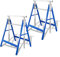 Vigevee 2 Set Caballetes Telecópicos, Soportes plegables para andamios de trabajo portátiles, Altura ajustable de 80-130 cm, carga máx. de 200 kg, Azul