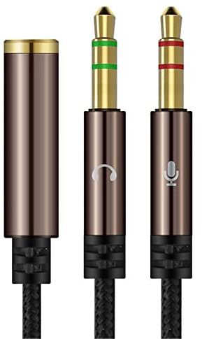 Bestgle Cavo Audio Microfono Cuffie 2 in 1, Adattatore Jack 3,5mm Maschio a Femmina Cavo Audio Splitter Separati per Notebook, Cuffie