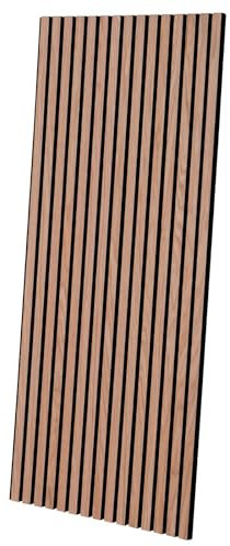 KARAT Panneaux muraux en MDF - Panneau acoustique avec placage en bois et feutre - Tête de lit Tasseau mural Décoration pour intérieur - Isolation sonore pour Bureau Maison - Chêne rouge 118x60 cm