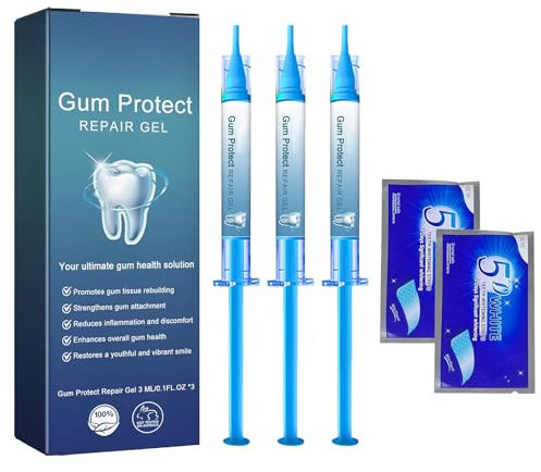 Gel per la cura delle gengive, gel di ricrescita delle gengive, allevia le gencive degradanti, gel per terapia di protezione delle gencive e adesivi dentali sbiancanti
