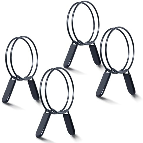 POWERTEC 4 Inch Double Loop Hose Clamps for Collection Hose and Dryer Vent, Quick Release Spring Clamps for Dust Collector and Fittings, 4 pack (70195-P2)