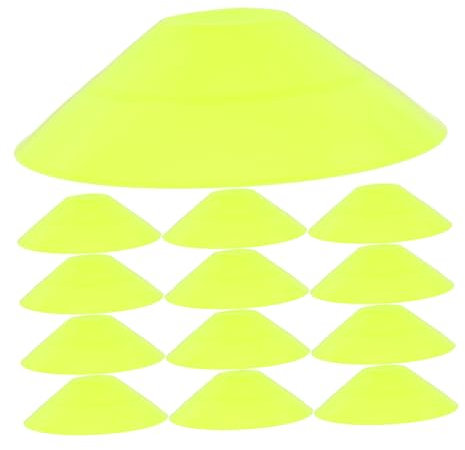 TOBBOMEY 25stücke Fußball Trainingshütchen Flache Disc Cones Für Agility-übungen Wiederverwendbare Markierungsgeräte Für Sporttraining Für Fußball Und Basketball-Training
