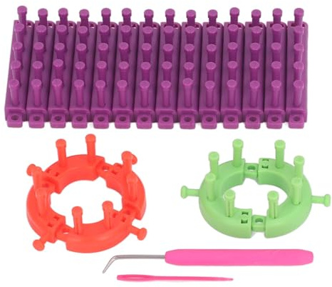 Strick Webstuhl Set, Kleiner Strick Webstuhl für Kinder, Langer Strick Webstuhl Set für Schal, Mütze, Socken, Schal, Abnehmbare Bastel Strickbrett Webstühle für Giveaways,