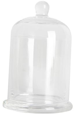 DECORNIJIA Cloche en Verre Transparente Grosse Taille en Verre Résistant à La Chaleur pour Bougie, Couvre-Bougies Anti-Vent, Décoration Intérieure Polyvalente pour Maison Et Restaurant