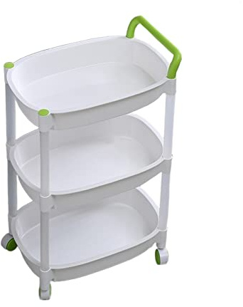 HXFFXHF Scaffali del Bagno Cucina Armadio per la Cucina Mobile Rack per Carrello Mobile Pavimento in plastica Gap Cucina Portapacchi Multistrato Portapacchi per guarnizioni con Ruote cucine (Colore: