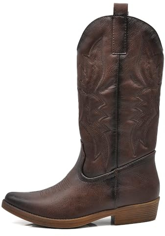 IF Fashion Stivali Stivaletti Texani Cowboy Western Scarpe da Donna Punta Camperos Etnici C19004-4
