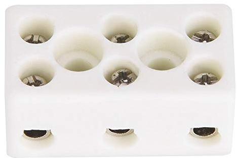 10PCS 3-Wege 24A Keramik Anschlussblock Porzellan Anschlussblock Drahtverbinder Hochtemperaturbeständig, 1, 32 x 0, 70 x 0, 61 Zoll