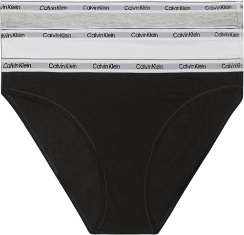 Calvin Klein Damen 3er Pack Slips Bikini Form Baumwolle mit Stretch