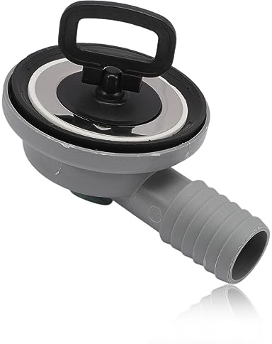 Konuooer Ø 55 mm avloppsslang rostfritt stål avloppsrör avloppssats för sifon husbil med 20–25 mm slangutlopp 90° för husvagn, båt, tvättställ, avloppsset
