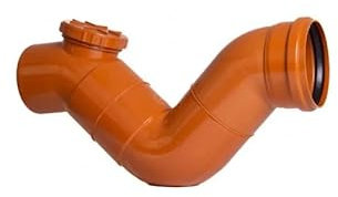 Sifone firenze orizzontale fognatura in pvc (1 Tappo) - Diametro 125