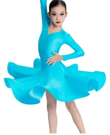 OTMYIGO A7,130, Vestito da Ballo Latino per Ragazze Vestito da Ballo Latino Diviso Costume da Ballo Latino Salsa Sala da Ballo Tango Spettacolo Abiti
