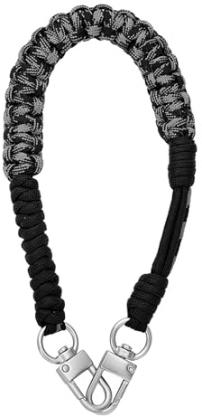 CHUQING Cadena para teléfono móvil negra, correa de muñeca corta, correa de mano, llavero corto, pulsera, cordón para teléfono