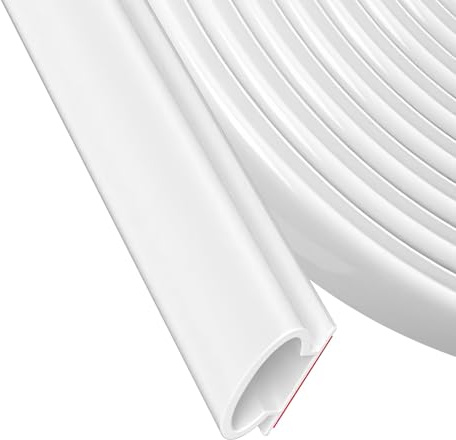 Türdichtung Dichtungsband Selbstklebend, 7M Gummidichtung Selbstklebend D-Form Haustür Türrahmen Dichtung, Door Seal für Türrahmen, Fenster, Schalldichte Isolierung, Spalten von 2,5–5,5 mm, Weib