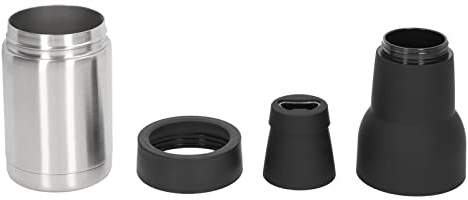 Lata aislada de vacío de 12 oz, la pared doble se enfría con abridor de botellas de acero inoxidable para el enfriador de la bebida fría para cerveza helada (Steel Color)