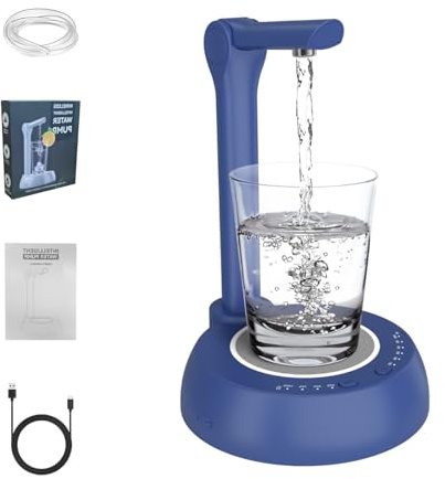 Uqezagpa Electric Water Bottle Dispenser Portable Desktop Drinking Pumps Suitable For 1-5 Gallon Bottles With Type C Charging Water Dispensing Device