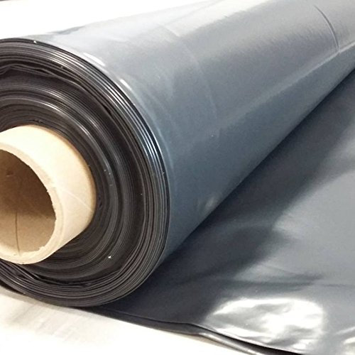 Film plastique d'étanchéité sous-dalle en polyéthylène noir Type 200, 4x25m, 70µm
