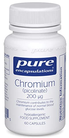 Pure Encapsulations Chromium Picolinate 200 mcg - Hypoallergenic Weight Maintenance Supplement - 60 Capsules