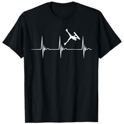Bodyboard Surfer Bodyboarder Herzschlag EKG Puls T-Shirt