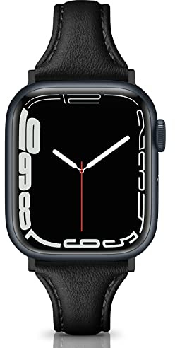 Tuocal Echtleder Armband Kompatibel Mit Apple Watch 38mm 40mm 41mm 42mm (Series 10), Weiches Elegantes Leder-Ersatz für iWatch Series 10 9 8 7 6 5 4 3 2 1 SE Sports Edition Damen