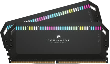 Corsair Dominator Platinum RGB DDR5 RAM 64GB (2x32GB) 6000MHz CL40 Intel XMP iCUE Kompatibel Computer Speicher - Schwarz (CMT64GX5M2B6000C40)