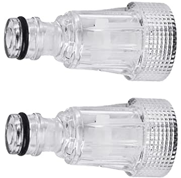 shioyoong 2 Pack Water Filter for High Pressure Washer Washer Inlet Filter 3/4 Inch Connector Wash Pressure Water Pump Inlet Hose Pipe Inline Filter for Protect the Pump of the High Pressure Washer