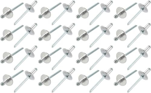 Befestigungsnieten, Muttern, Schrauben, Bolzen, 40 Stück, 5 x 10/13/16/18 mm, Blindnieten, Aluminium, offenes Ende, großer Flansch, Nietenbefestigungen for Flugzeugmaschinen, Elektrogeräte (40 Stück,