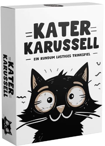 TIPSI Kater Karussell | Trinkspiele für Erwachsene ab 18 | Partyspiel, Saufspiel | 3 in 1 Spiel: Wahrheit oder Pflicht - Ich hab noch nie - Wer würde eher | Ideal für Silvester, Geburtstag & Partys