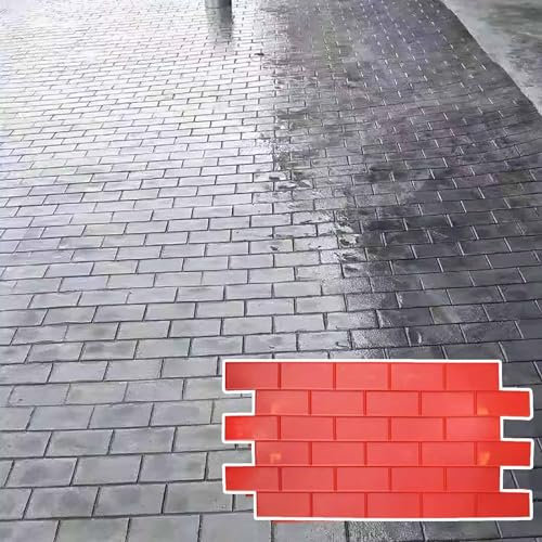 Moldes Hormigon Impreso Estampillas de Concreto de PU Moldes Ladrillos, Estera de Sello de Cemento Profesional para La Pasarela de Jardín, Formas de Piedra de Paisajismo de Molde de Molde de Piso(Size
