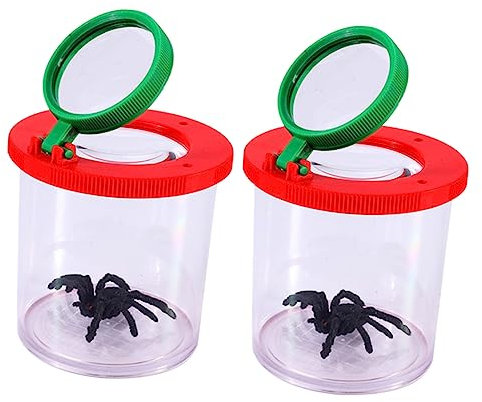 KOMBIUDA 2sets Viewer Jar Tragbare Box Abs Material Doppel Objektiv Sichere Beobachtung Für 2 Stücke * 2
