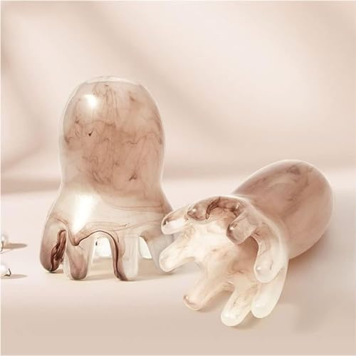 Smowfes Scalp Massager for Headaches & Stress Relief,2-Piece Octopus Head Massage Comb Set | Manual Acupressure Tool with 8 Flexible Nodes, Portable for Home/OfficeMassage