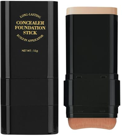 Penna idratante – Correttore stick a doppia testa da 15 g, formula in crema leggera, texture ad alta coprenza fondotinta opaco idratante nutriente per la pelle | Base per trucco professionale per cosm