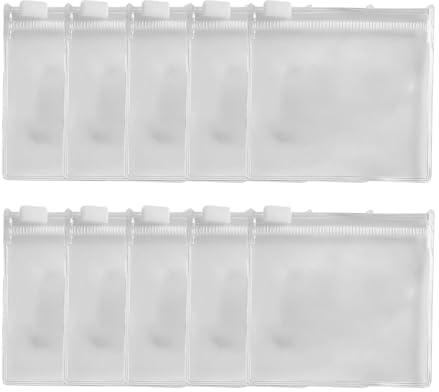 Pillerpåse för resor - 10-pack liten med dragkedja, läckagesäker återanvändbar medicinförvaring, transparent hållare för dagliga vitaminpreparat, kompakt uppbyggnad